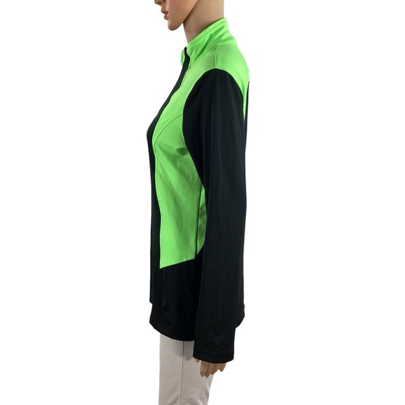 Mizuno DryLite Excel 1/2 Zip Volleyball Pullover Black Green Small - Picture 4 of 6